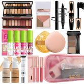 All in One Makeup Set Kit for Women Full Kit,Makeup Gift Kit with Everything,Mascara Eyebrow Eyeliner Eyeshadow Foundation Face Primer Lip Oil Lip Gloss Blush Highlighter Palette for Women Teens-Set B